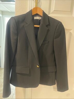 A.L.C. Black Tailored Single-Button Blazer